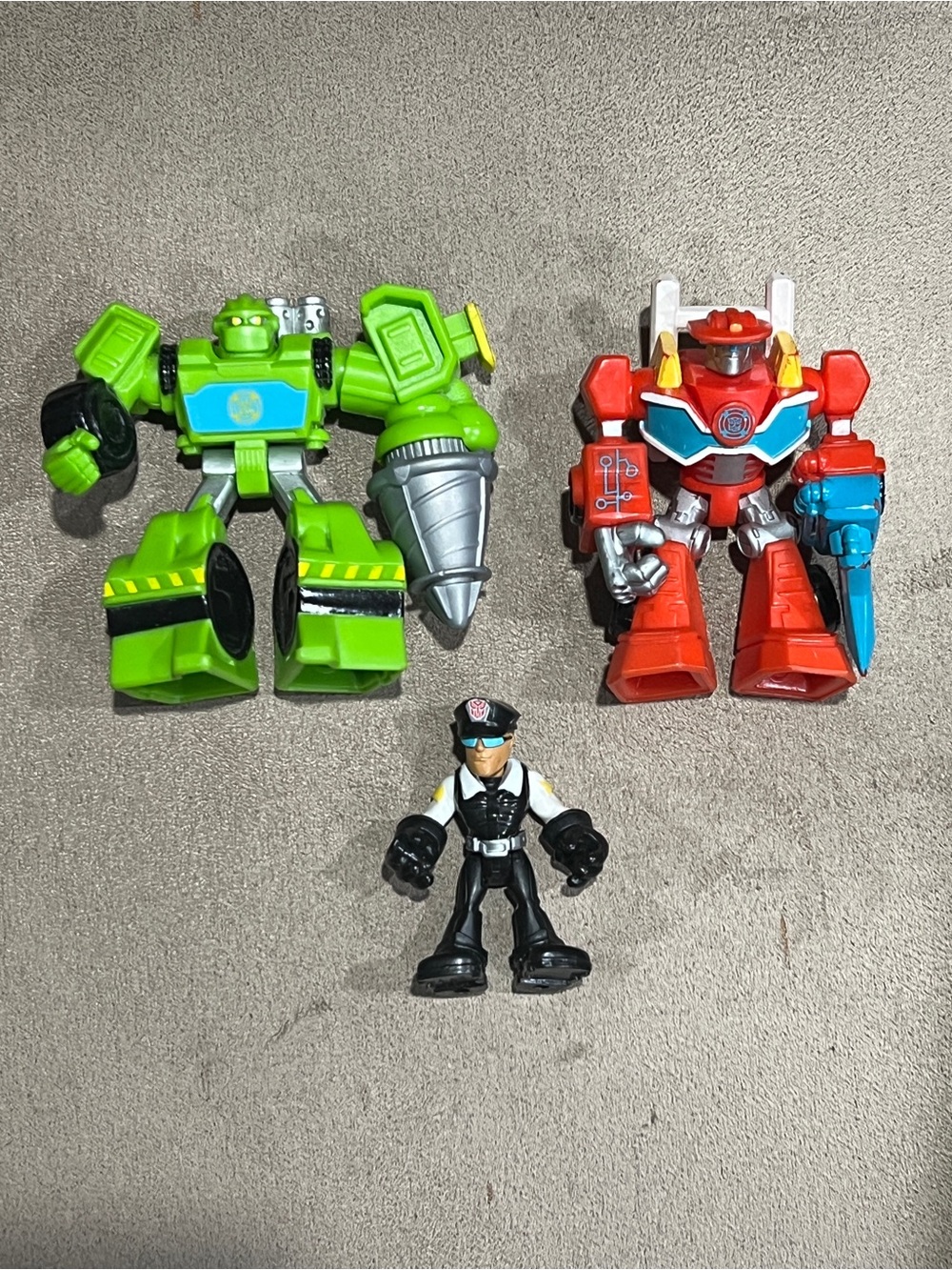 Playskool Heroes Transformers Rescue Bots Boulder  Heatwave Jack Tracker lot